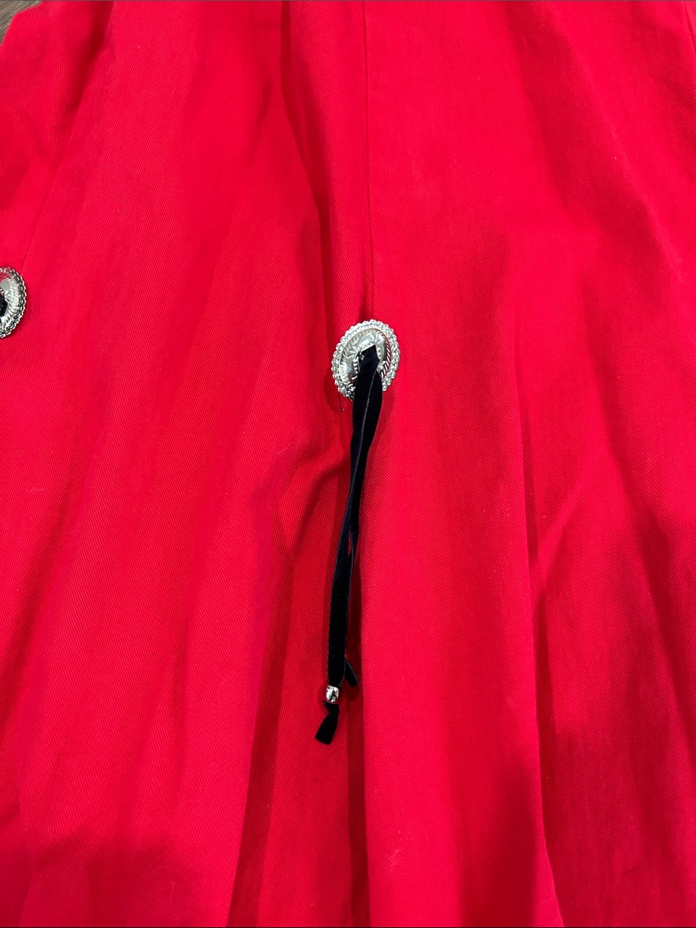 Vintage Circle T by Marilyn Lenox Red Concho Western Rodeo Skirt Womens 13/14 - Picture 9 of 14